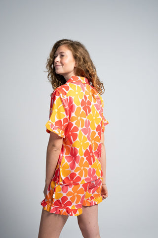 Ruffle short - Sunset Bloom